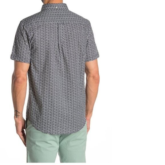 Ben Sherman Fan Print ShortSleeve Modern Fit Shirt - Picture 2 of 9